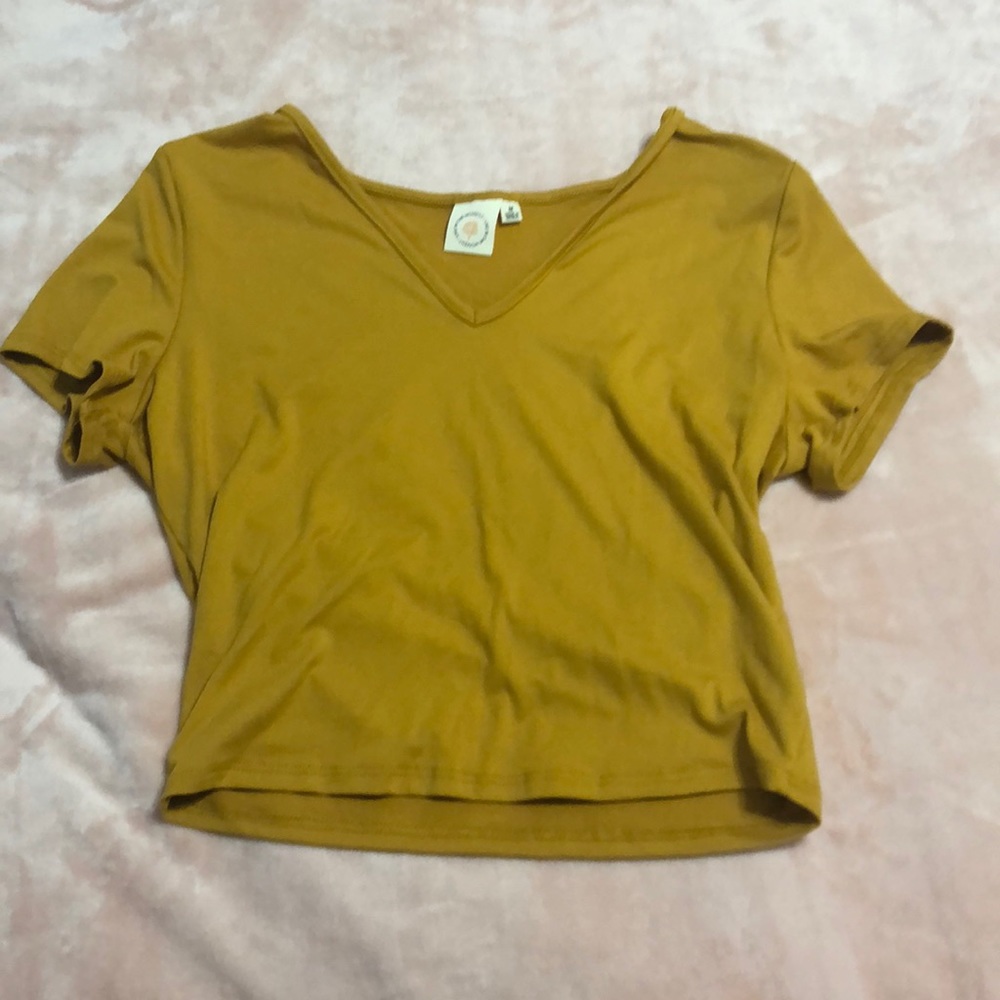 Mustard crop top